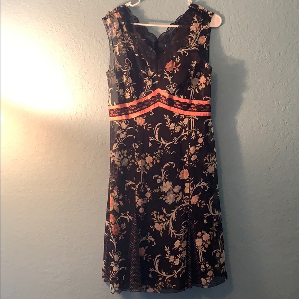 Ballinger Gold floral silk multi color size 8